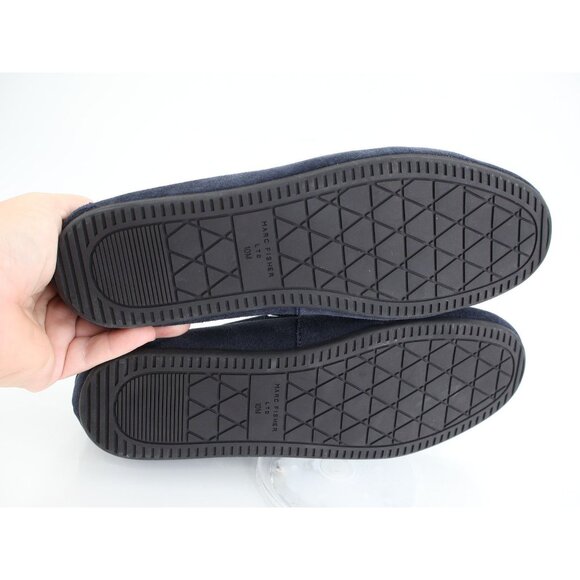 Marc Fisher Uleena Mocassin Loafer Size 10 Blue Suede Slip On Comfy Flat Shoes - Picture 6 of 9